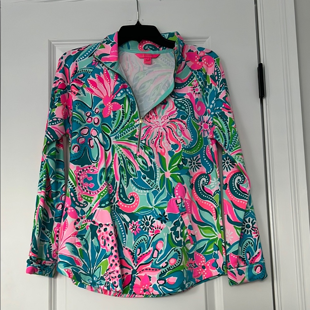 Lilly Pulitzer Vibrant Floral Long Sleeve Top